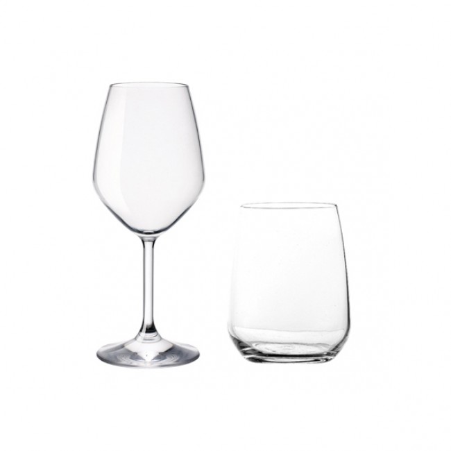 4 wine glasses and 4 low tumbler glasses - set of 8 - Restaurant - Bormioli Rocco