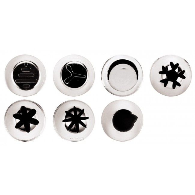 Lot de 7 douilles pâtissières - Inox - Paderno