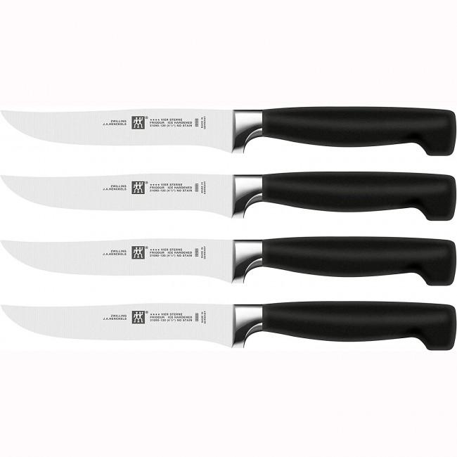 Ménagère 24 pièces bleue en inox - Range couverts en bois - Laguiole - Jean Dubost