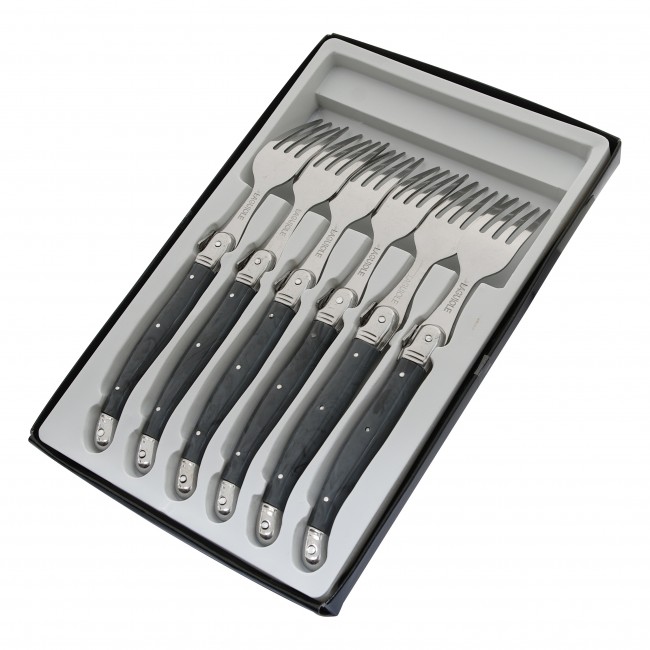 Grey stainless steel table fork - Sold by 6 