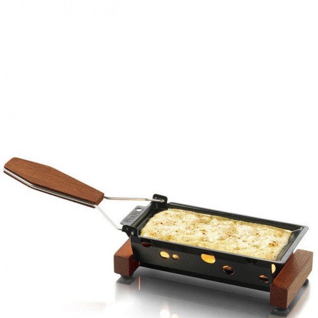 Cheese raclette grill with wooden support - black - Pro - Boska