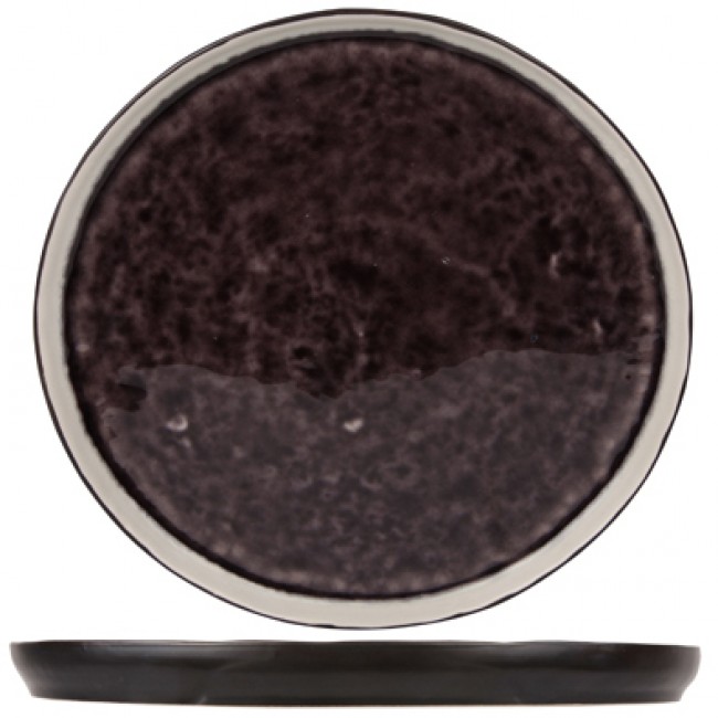 Flat plate black and purple 10" / 27cm - Laguna Viola - Cosy & Trendy