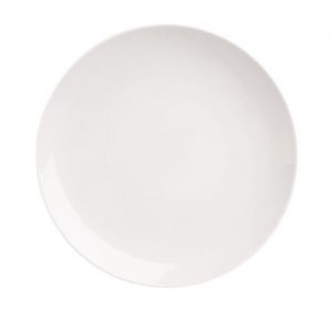 Round dinner-dessert plate 8 in / 20 cm white - Sold individually