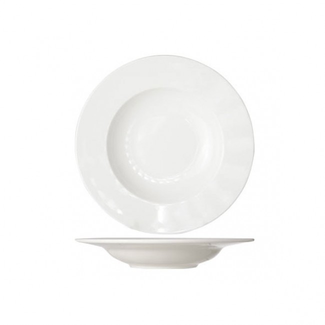 Round white cream soup plate 23 cm high quality porcelain - Set of 6 - Buffet - Cosy & Trendy