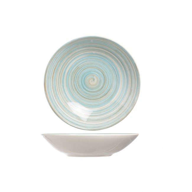 Sandstone round deep plate 8" / 21cm blue - Set of 6 - Turbolino - Cosy & Trendy