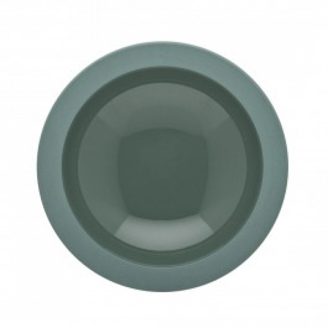 Assiette creuse ronde 20cm vert argile en grès - Bahia - Guy Degrenne