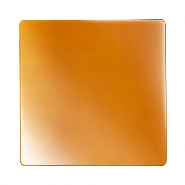 Porcelain caramel square plate 11 in / 28 cm
