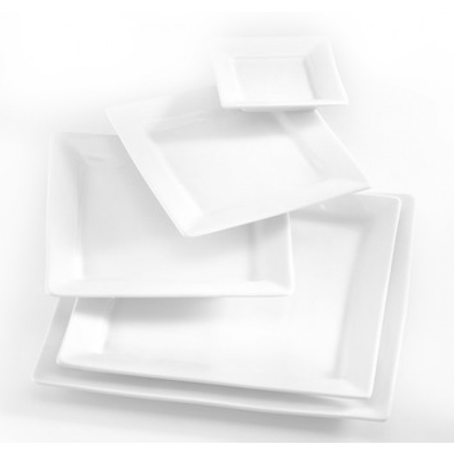 Assiette plate carrée blanche 29x29cm - Quartet - Pillivuyt