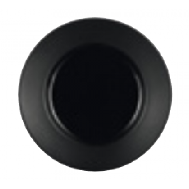 Black porcelain plate 11,2 in / 28,5 cm