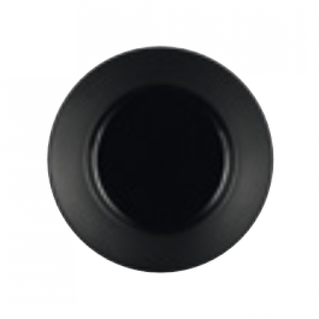 Black porcelain plate 6,9 in / 17,5 cm