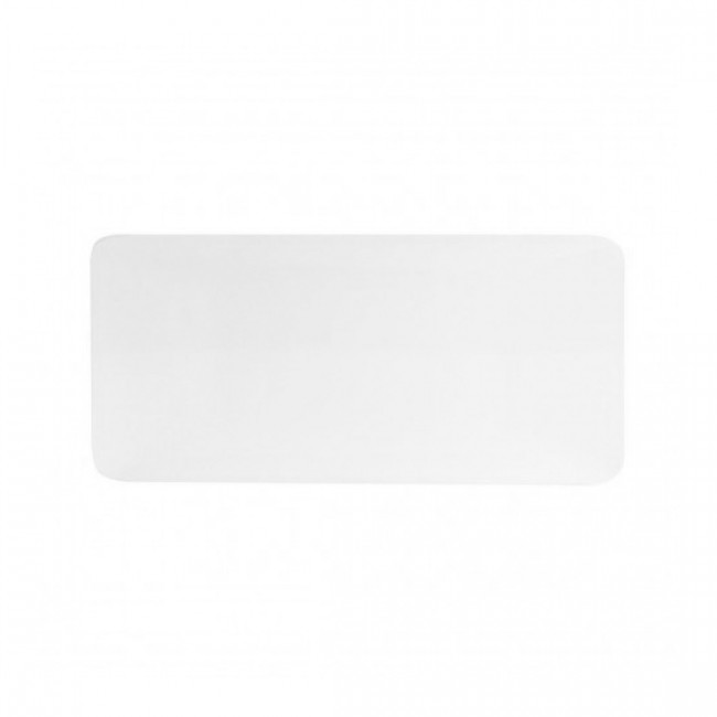 Porcelain white flat rectangular plate 6 in x 2 in 14 x 6.5 cm