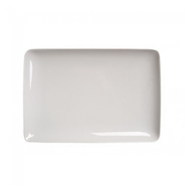 Rectangular dinner plate 13x10 in / 34x26 cm white - Sold individually