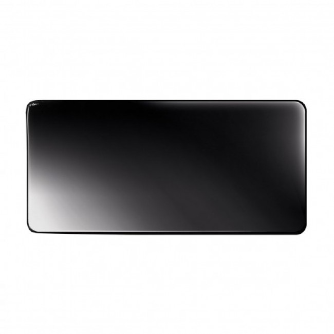 Porcelain black flat rectangular plate 11 in x 5 in 27.5 x 13 cm