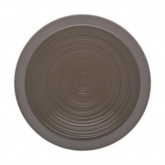 Sandstone round flat plate 10" / 26cm basalt - singly sold - Bahia - Guy Degrenne