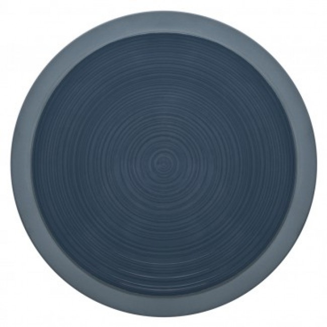 Sandstone round flat plate 12" / 29cm blue - singly sold