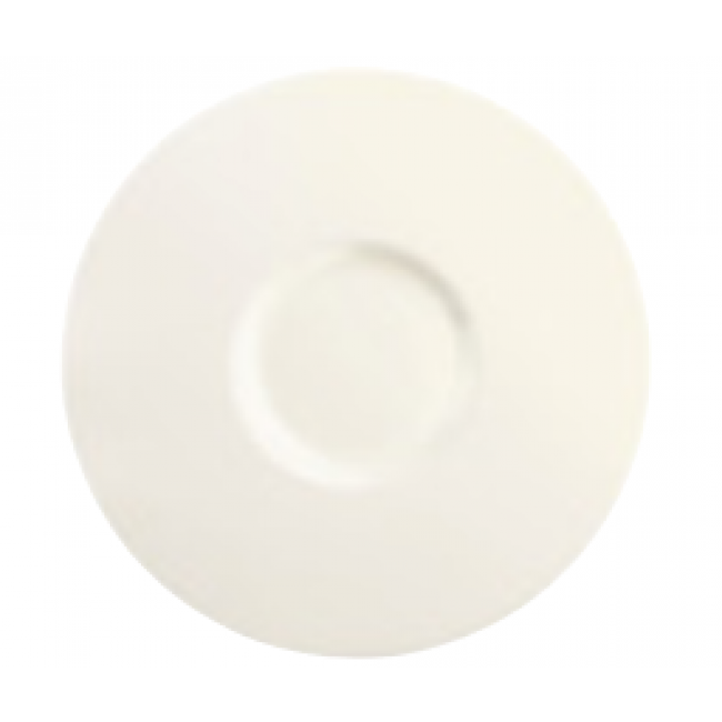 Porcelain white round and flat plate 12 in / 31 cm