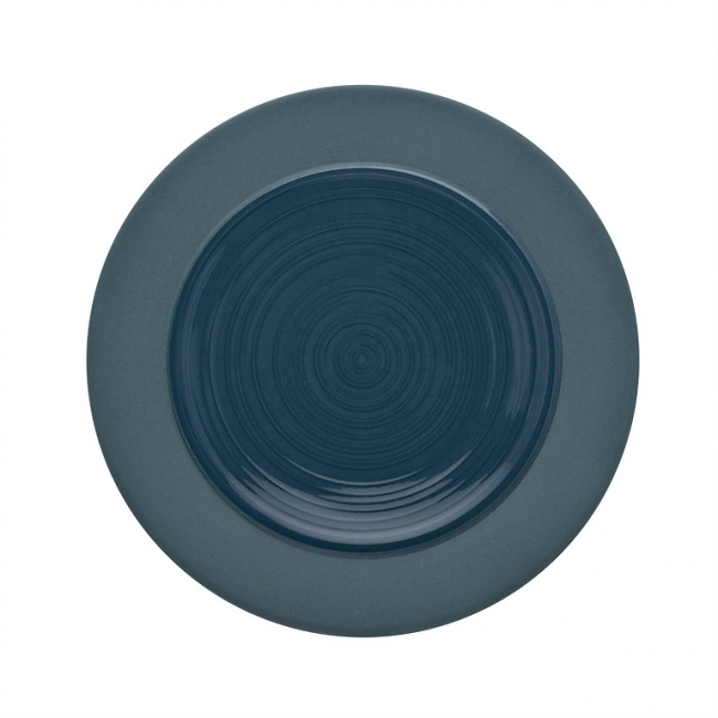 Sandstone round plate 6" / 14cm blue - singly sold - Bahia - Guy Degrenne