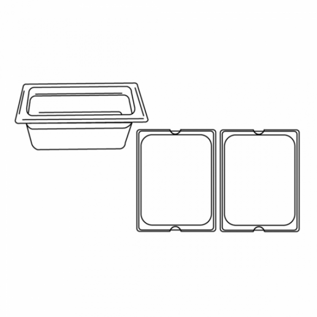 Polycarbonate gastronorm container GN 1/2 32.5x26.5x15cm / 13x10x6" - AZ Boutique
