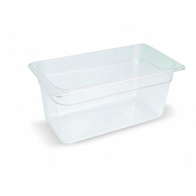 Stainless steel 18/10 gastronorm container GN 1/3 17.6x 32.5 x 2cm/6.6" x 12.6" x 0.8" - Lacor