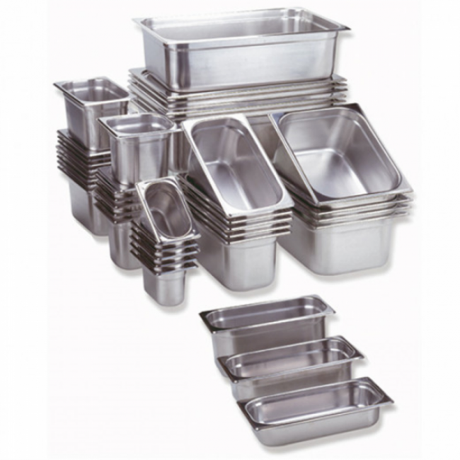 Stainless steel gastronorm container GN 1/6 17.6x16.2x15cm / 7x6x6" - AZ Boutique