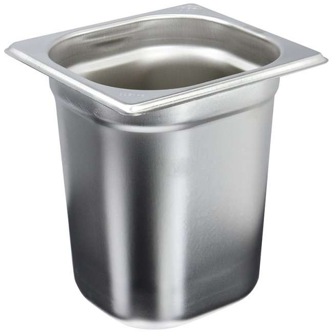 Stainless steel 18/10 gastronorm container GN 1/3 17.6x 32.5 x 2cm/6.6" x 12.6" x 0.8" - Lacor