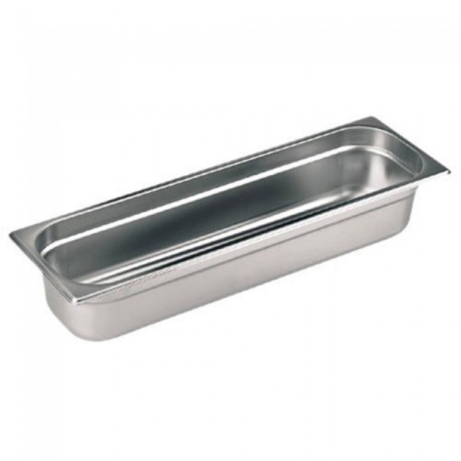 Stainless steel 18/10 gastronorm container GN 1/3 17.6x 32.5 x 2cm/6.6" x 12.6" x 0.8" - Lacor