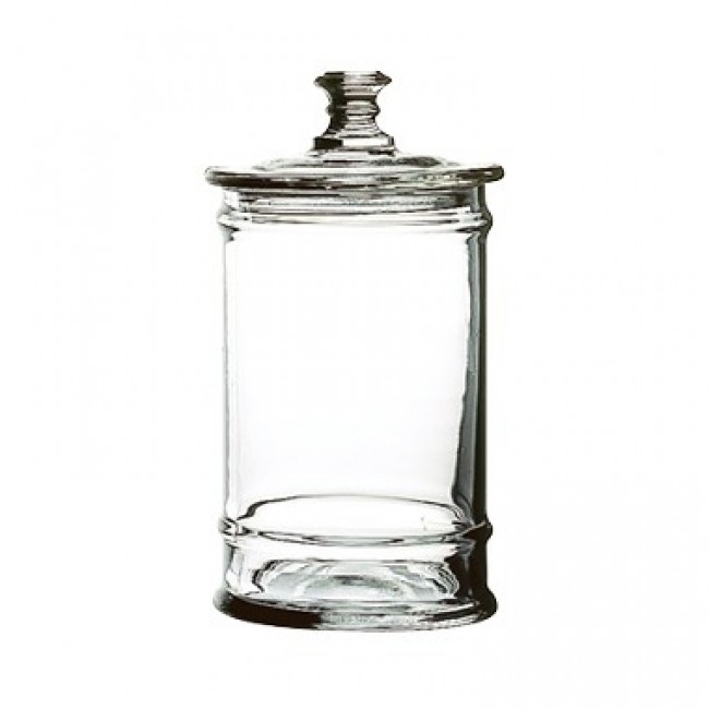 Canning jar transparent 33oz / 1L mouth blown cristalline 