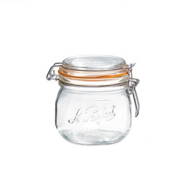Glass canning jar 17 oz / 0.5 L with 85 mm airtight gasket