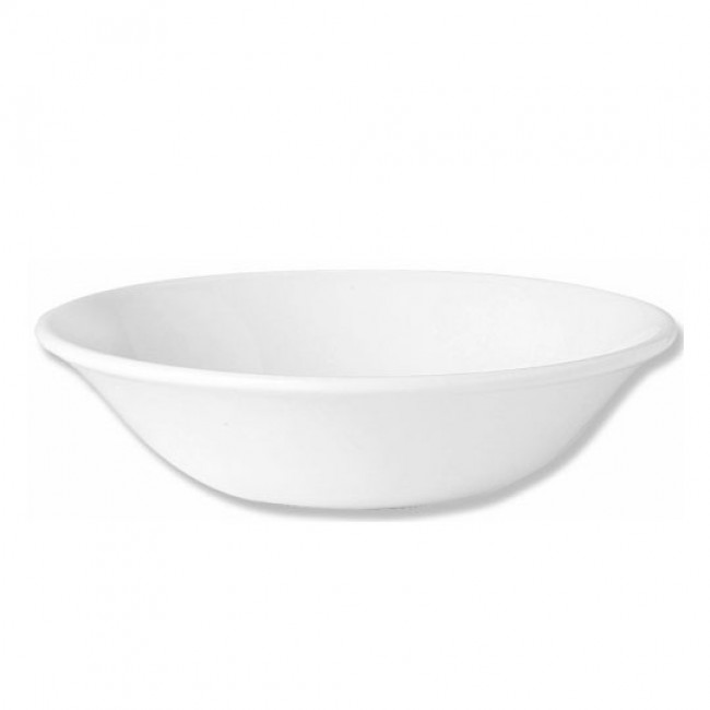 White porcelain round breakfast bowl 6.3 in / 16.5 cm - Set of 36