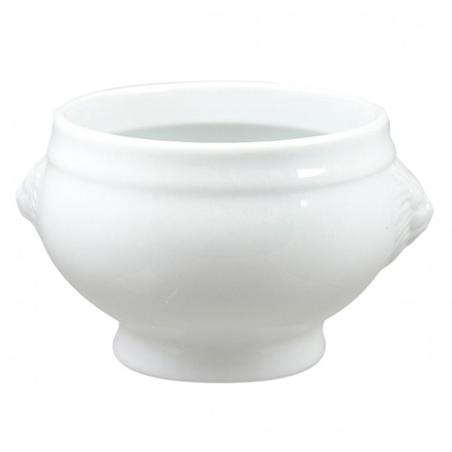 Porcelain soup bowl white 18.6oz / 55 cl Tête de lion - Set of 4 - Cosy & Trendy