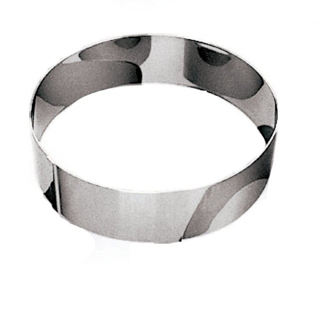 Ice cream cake ring 18/10 stainless steel - height 2.4" / 6 cm - diameter 12" / 30 cm - Vacherin rings - Gobel