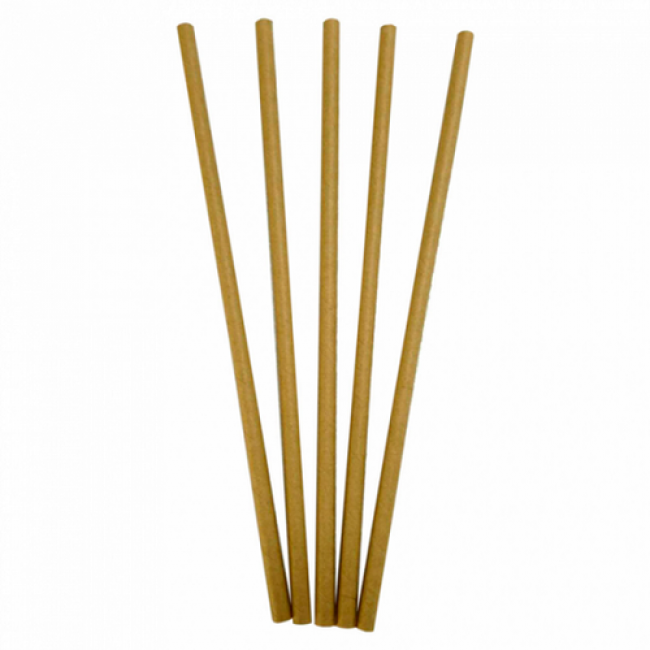 straight stripes natural straw 0.6 x 21cm / 8" - Sold by 250 - Decorated straws - AZ boutique