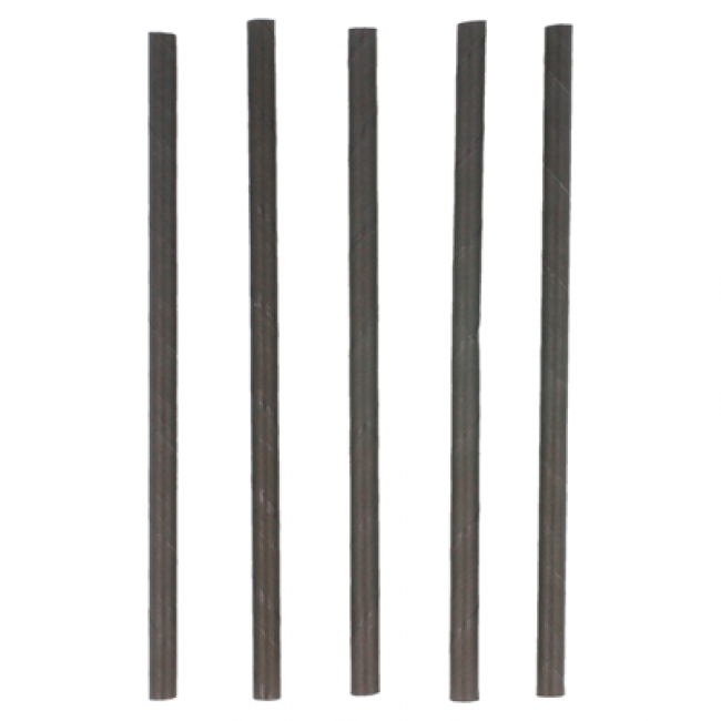 Straight stripes black straw 0.6 x 14cm / 5.5" - Sold by 250 - Decorated straws - AZ boutique