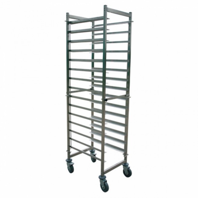 Stainless steel gastronorm trolley 20 levels 67,5x180x10,5cm 29x67x4" - AZ Boutique
