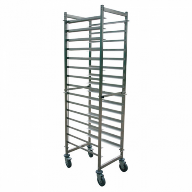 Stainless steel gastronorm trolley GN 1/1 20 levels 63x180.5x10.5cm / 27x71x4" - AZ Boutique