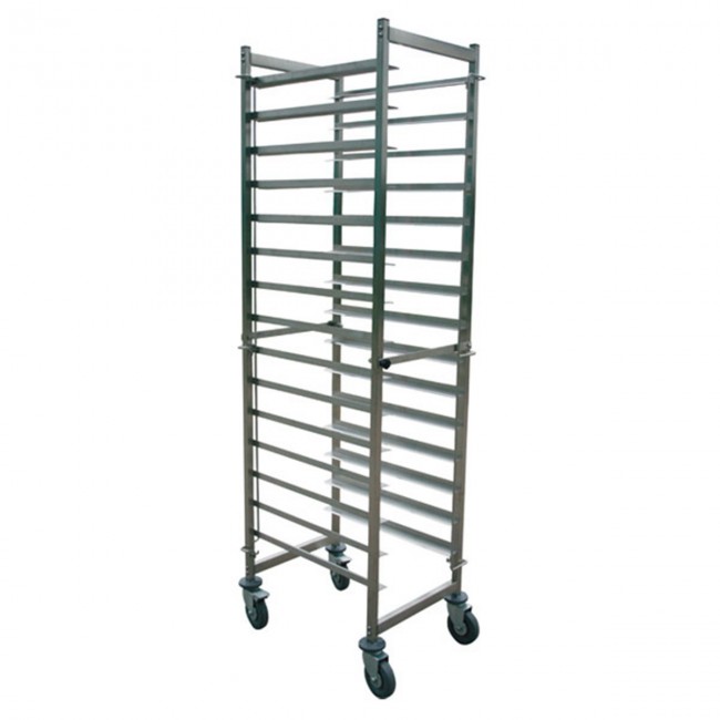 Stainless steel gastronorm trolley GN 2/1 20 levels 73x170.5x10.5cm / 29x67x4" - AZ Boutique
