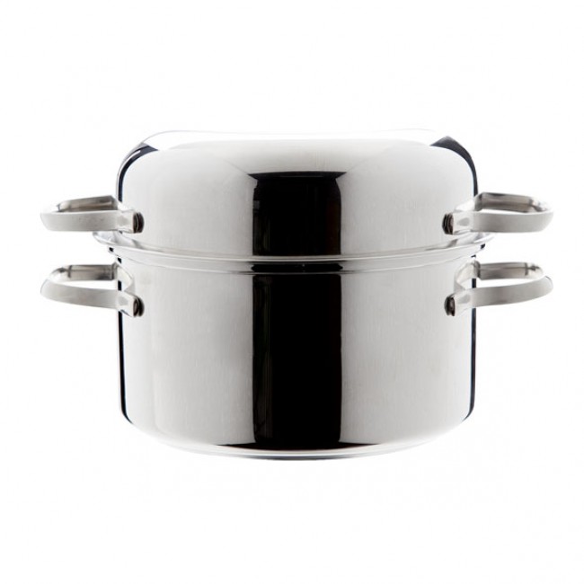 Stainless steel 18/0 mussels casserole 7 in / 18 cm - Sold individually