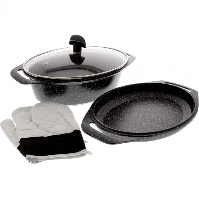 Ménagère 24 pièces bleue en inox - Range couverts en bois - Laguiole - Jean Dubost