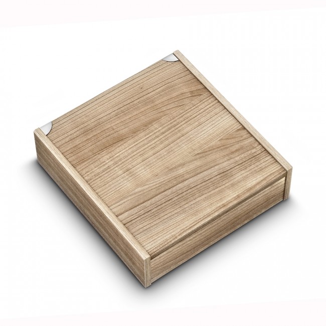 Ménagère 24 pièces bleue en inox - Range couverts en bois - Laguiole - Jean Dubost