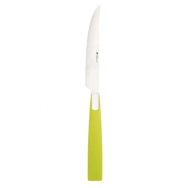 Couteau de table/à steak couleur anis en inox 18/0 de 2mm - Lot de 6 - Colorissimo - Guy Degrenne
