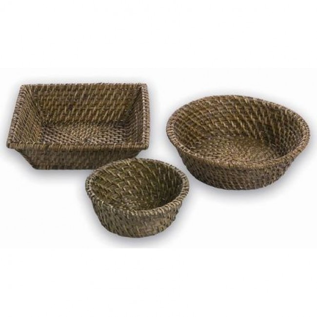 Round wicker bread basket 6 in / 15 cm
