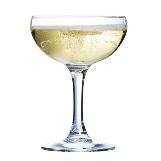 Champagne Saucers of  5.41oz / 16cl - Box of 12 - Elegance -Arcoroc