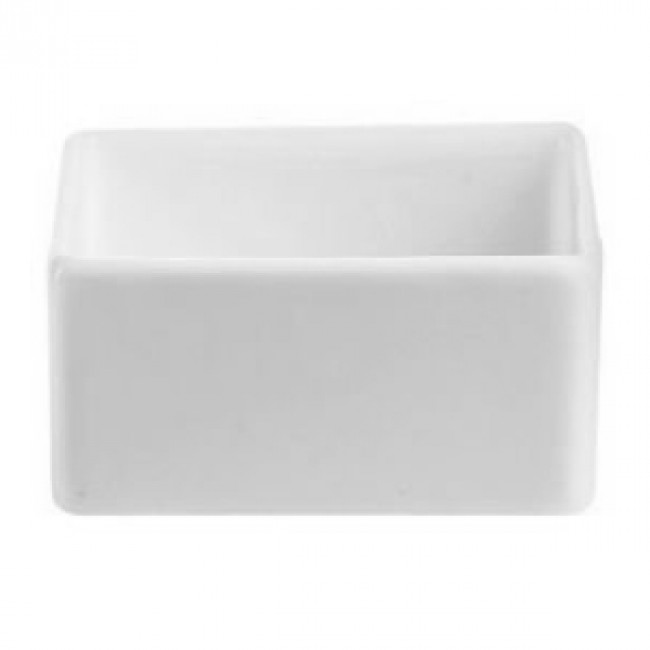 Porcelain white square 2 oz / 6 cl bowl 2 in x 2 in 6x6 cm