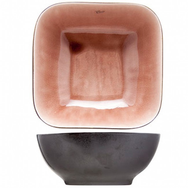 Bowl black and rose 6" / 17cm - Set of 4 - Laguna Old Rose