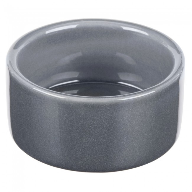 Porcelain grey round 2 oz / 6 cl bowl 2 in x 2 in 6.5x6.5 cm