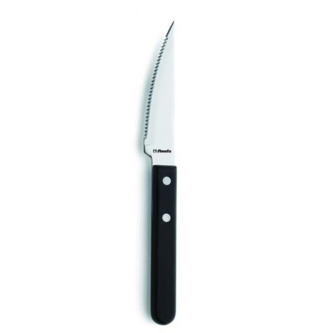 Stainless steel steak knife - plastic handle - Set of 6 - Jumbo - Amefa
