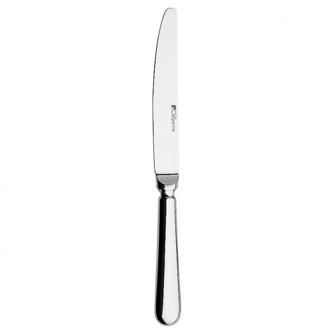 Couteau de table, manche orfèvre, lame scie en inox 18/10 de 3,5mm finition miroir - Lot de 6 - Guy Degrenne - Blois FH