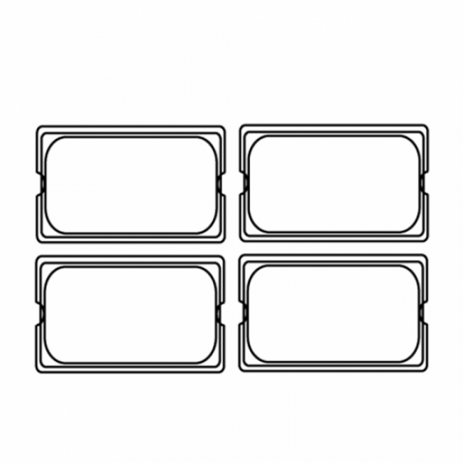 Stainless steel lid GN 1/4 26.5X16cm / 10x6" for reference 181.73 - AZ Boutique