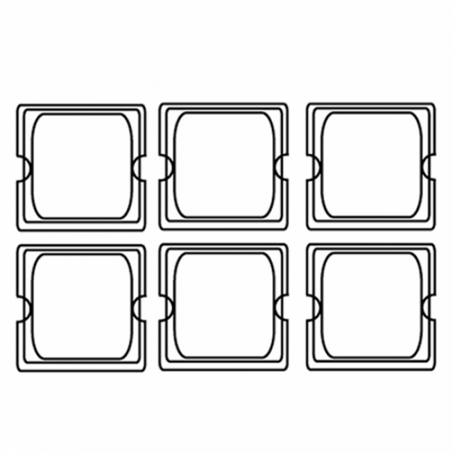 Polycarbonate lid GN 1/6 17.6x16.2cm / 7x6" for reference 202.29 - AZ Boutique
