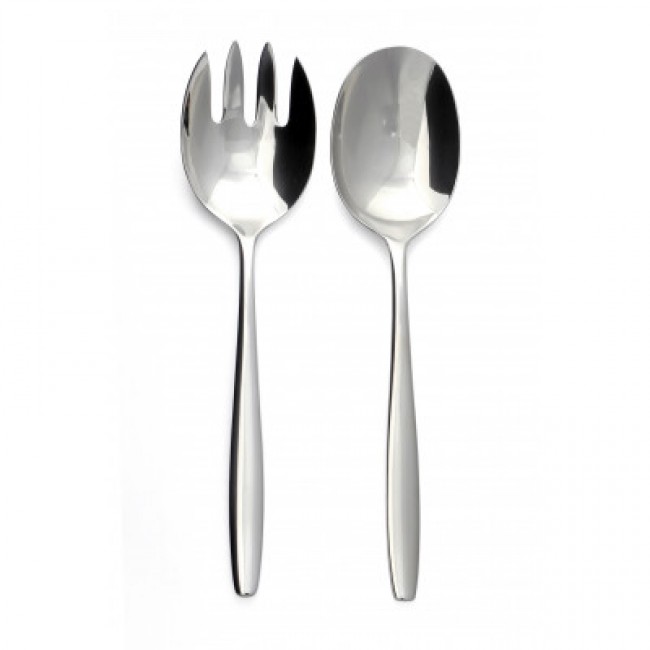 Salad serving - inox 3mm thick 18/10 - 2 pieces - Florence - Amefa